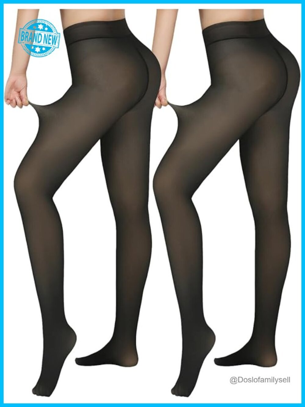 Women's Fleece Lined Tights, Thicken for Warmth Opaque Tights T-Crotch